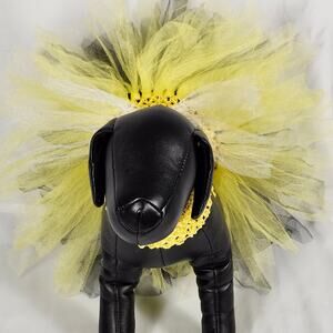 Handmade Bumblebee Pet Tutu Dress – Small Dog Costume NWT Yellow/Black